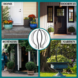 HEYTIMI 2 PCS Metal Garden Round Trellis for Climbing Plants, Large Black Powder Coated Obelisk for Roses, Vines, Flowers, Patio Doorway Garden Decor Indoor Outdoor, Easy Assembly (25.2" x 21.3")