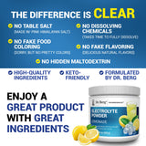 Dr. Berg Zero Sugar Hydration Keto Electrolyte Powder - Enhanced w/ 1000 mg of Potassium & Real Pink Himalayan Salt (NOT Table Salt) - Lemonade Flavor Hydration Drink Mix Supplement - 50 Servings