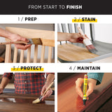 Minwax PolyShades Wood Stain + Polyurethane Finish – ½ Pint, Tudor, Satin