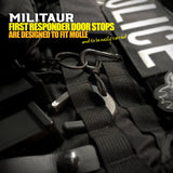 Militaur First Responder Door Stop Black (3 Pack) – Molle Compatible, Tactical Door Jam for Police, EMS, Firefighters