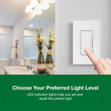 Lutron Maestro LED+ Dimmer Switch for Dimmable LED, Halogen and Incandescent Bulbs, 150W/150W/Single-Pole or Multi-Location, MACL-153M-AL, Almond