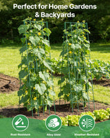 Suteck Cucumber Trellis 39.2" 2 Pack A-Frame, Foldable Metal