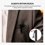 OLIGHT O'Pen 3 EDC Pen Light, 120 Lumens LED Flashlight with Green Beam, 4-in-1 Bolt Action Pen with Nib & Clip Light, USB-C Rechargeable for Writing, Presentation, Inspection and Outdoor (Black)