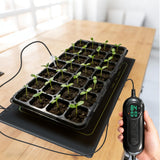 Toaspa Seedling Heat Mat with Thermostat Controller, Plant Warming Mat for Indoor Growing, Seed Starting Heater Mat Temperature & Timer Set, Waterproof Heat Mat for Germination Fermentation Greenhouse