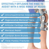 Ovation Medical Game Changer Unloader Knee Brace - Lightweight, Low Profile OA Knee Brace for Arthritis Pain and Support - Premium Knee Support for Medial and Lateral Knee Pain (Right)
