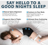 ComfiLife Knee Pillow for Side Sleepers – Cooling Leg Pillow for Side Sleeping – Knee Pillow with Strap for Hip Pain, Back Pain, Sciatica Pain Relief – Memory Foam Hip Pillow Contour Design