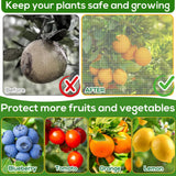 2PCS Large 7.8 x 7.8ft Fruit Tree Netting Cover with Zipper and Drawstring,Garden Insect Netting Plant Cover Transparent Bird Plant Barrier Flower Fruit Mesh Screen for Preventing Deer Squirrel Bugs