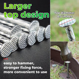 EISENSP 6.3-Inch Galvanized Heavy-Duty Landscape Stakes, (300-Pack) Spiral Metal Turf Spikes for Artificial Grass, Paver Edging, Weed Barrier, Securing Fences and More