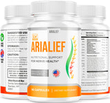 LIVORKA (5 Pack) Arialief Capsules for Sciatica, Arialeaf Nutritional Support for Nerve Health, Arialeaf Prime Palm Sciatica, Aria Leaf Primepalm Aria LIEF Vitamin, 5 Month
