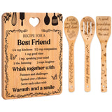 Best Friend Birthday Christmas Gifts for Women - Bamboo Cutting Board Set, Bestie Friendship Gifts for Women, Ideal Gifts for Birthday Graduation Wedding Job Move House Christmas Thanksgiving.