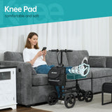 ELENKER Knee Scooter with Basket Dual Braking System for Ankle and Foot Injured Bright Black
