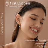 Turandoss 13 Pairs Gold Hoop Stud Earrings for Women