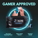 Vayzer Gaming Labs Gaming Peripheral Wipes, Keyboard Cleaner & Electronic Wipes, Safe for Controllers, Keyboards, Laptops, PCs & Mice – Alcohol-Free, Unscented, Paraben-Free, Cleaning Wipes - 50 Pack