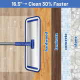 Microfiber Flat Mop for Hardwood Floors Cleaning with 55" Adjustable Handle