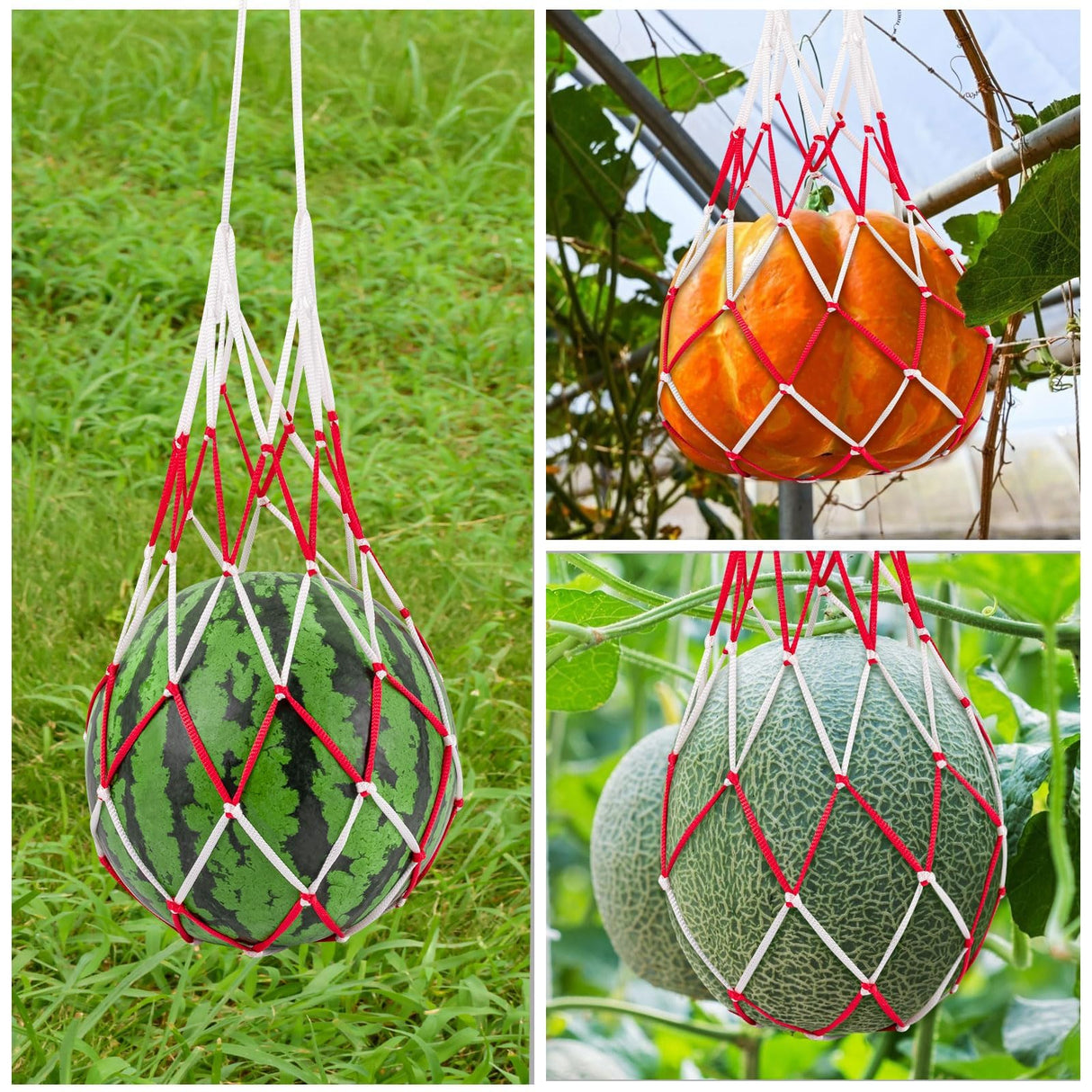WhistenFla 30Pcs Melon Hammocks Cradles, Heavy Duty Watermelon Nets