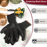WHEATHUSK 120 Pairs Gardening Work Gloves Bulk for Men Women, Breathable Nitrile Rubber Coated Garden Gloves Dipped Gripping Working Gloves for Construction, Gardening, 9.1 Inch