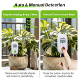 RAINPOINT Smart Soil Moisture Meter,Visual Gauge, Optional WiFi Hub for App