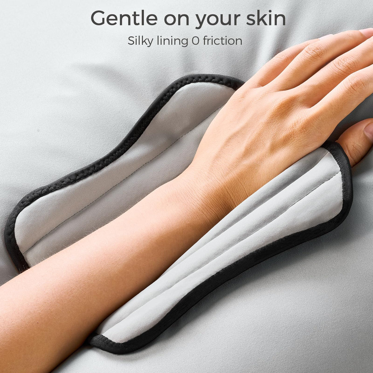 FREETOO Wrist Support Brace Left Hand for Tendonitis, Sprained Wrist, Strain, Pain Relief Wrist Splint for Carpal Tunnel, Arthritis, Wrist Immobilizer Fit Women and Men for Sleeping (S/M, Black/Grey)