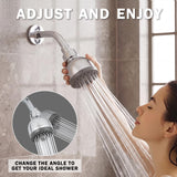 Aqua Elegante High Pressure Shower Head - Best 3 Inch Wall Mount Bathroom Showerhead For Boosting Low Flow With Anti-Clog Nozzles & Adjustable Brass Ball Joint - 2.5 GPM - Polished Chrome