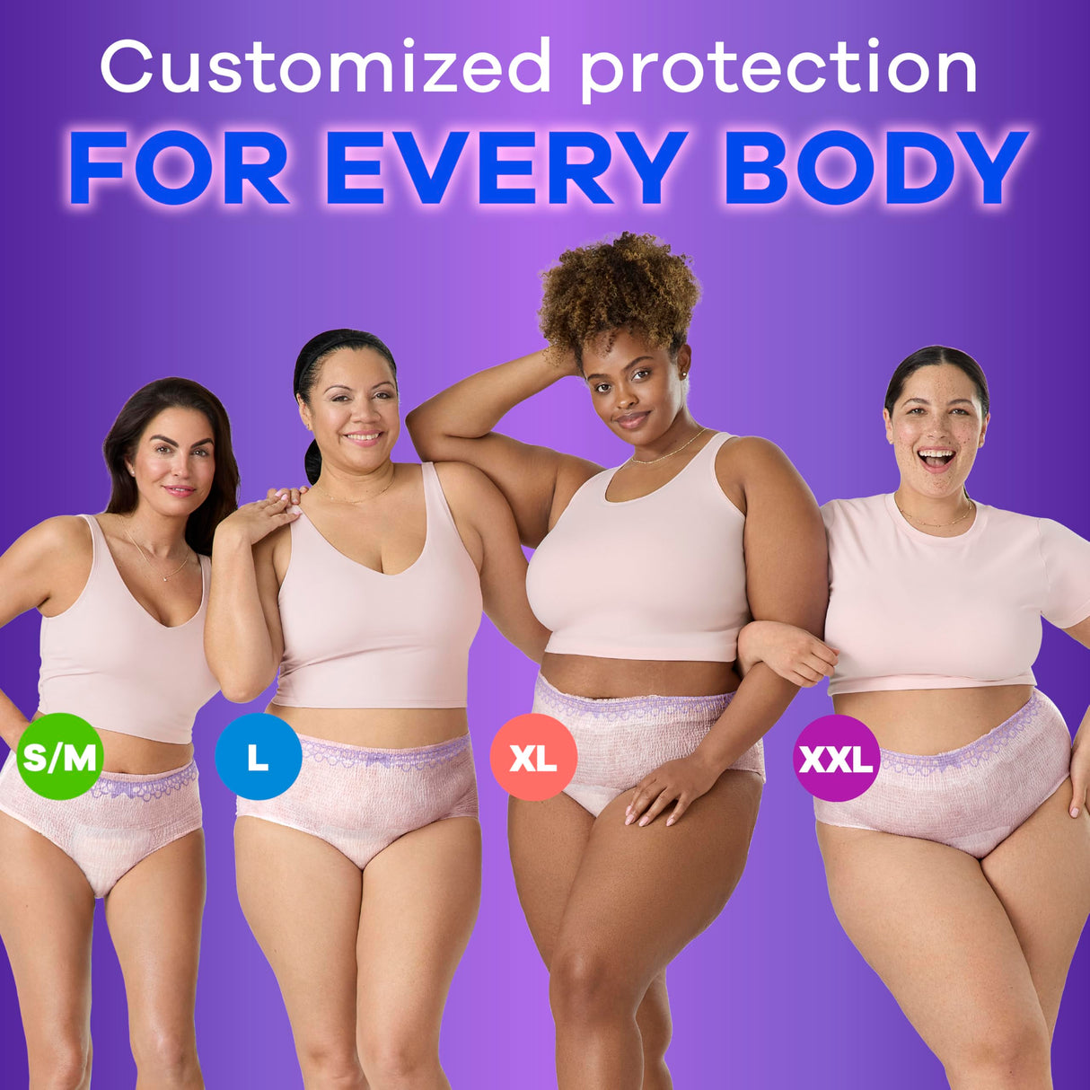 Always Discreet Adult Incontinence Underwear for Women and Postpartum Underwear, Extra Large, Up to 100% Bladder Leak Protection, 64 Count (2 Packs of 32)