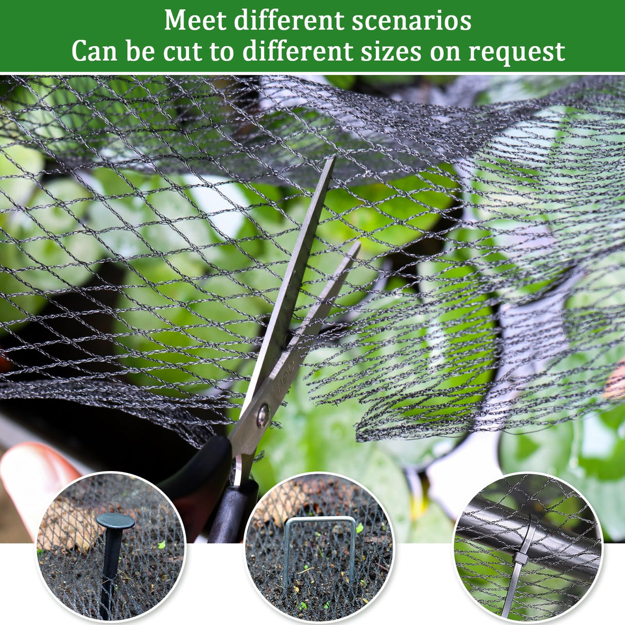 8 X 100 Ft Garden Netting, 5/8in Mesh Heavy Duty Bird Netting for Vegetable, Fruit Trees, Blueberry Bush Protection, Reusable Poultry Netting Against Birds, Deer, Rabbit and Cat, Chicken Coop Net
