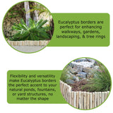 FOREVER BAMBOO Natural Eucalyptus Wood Solid Log for Garden Edging Lawn Landscape Fence Borders 72 in L x 6 in H x 1.25 in D