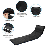 COMFIER Full Body Massage Mat,10 Vibrating Motors Massage Pad with APP Control and Movable Shiatsu Neck Massage Pillow, 4 Heating Pads for Neck,Shoulders,Back Massager, Black