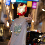 Open/Close Wearable Helmet with Eyes Glowing for Kids and Teens Mask Costume and Role-Play Dress Up, Ideal for Birthdays, Christmas, Halloween(Child Size)