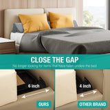 Vekkia Cal King Size Bed Wedge Pillow/Headboard Pillow Mattress Wedge Gap Filler,Close Gap (0-6") Between Headboard and Mattress （Gray 72"x10"x6"）