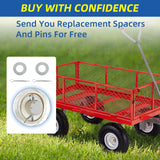 GICOOL 4.10/3.50-4" Flat Free Tire and Wheel, 10" Heavy Duty Solid Tire, 5/8" Axle Bore Hole, 2.2" Offset Hub, for Hand Truck Garden Cart Wagon Trolley Dolly Replacement, 2 Pack