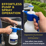 HVAC Guys Coil Cleaner Pump Sprayer | Handheld Chemical Pump Sprayer with 360° Spray Angle | Adjustable Nozzle, EPDM Seals | 48 oz Capacity