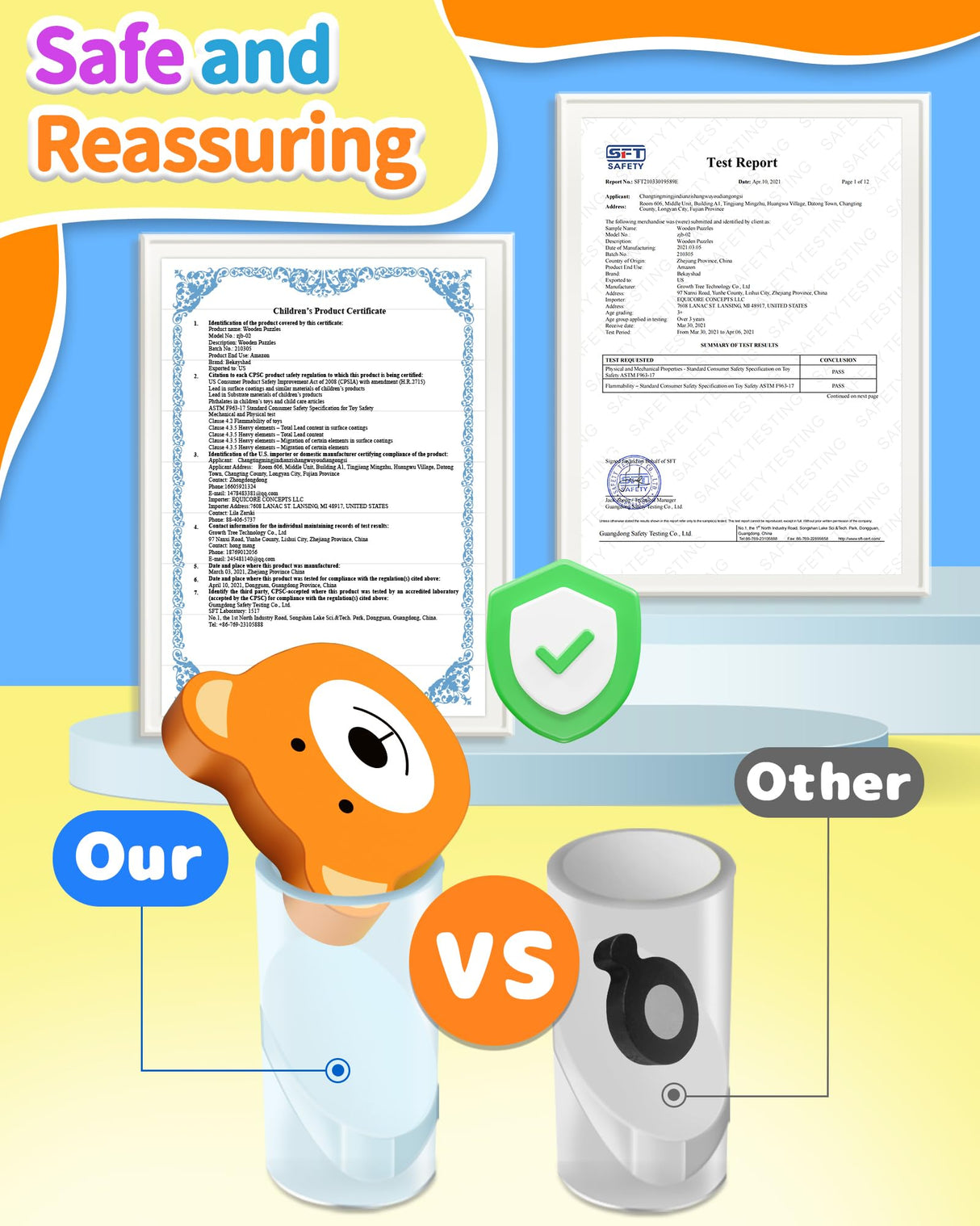 Bekayshad Wooden Puzzles Toddler Toys Gifts for 1 2 3 Year Old Boys Girls, 8 Pack Animal Jigsaw Puzzles Montessori Toys, Learning Educational Christmas Birthday Gifts for Girls Boys Ages 1-3