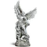 DevotedWalls 20.5" Large Saint Michael Statue Outdoor,Michael the Archangel Slaying Satan,Large Garden Religious Sculpture,San Miguel Arcangel Defender for Porch,Patio or Church Entryway