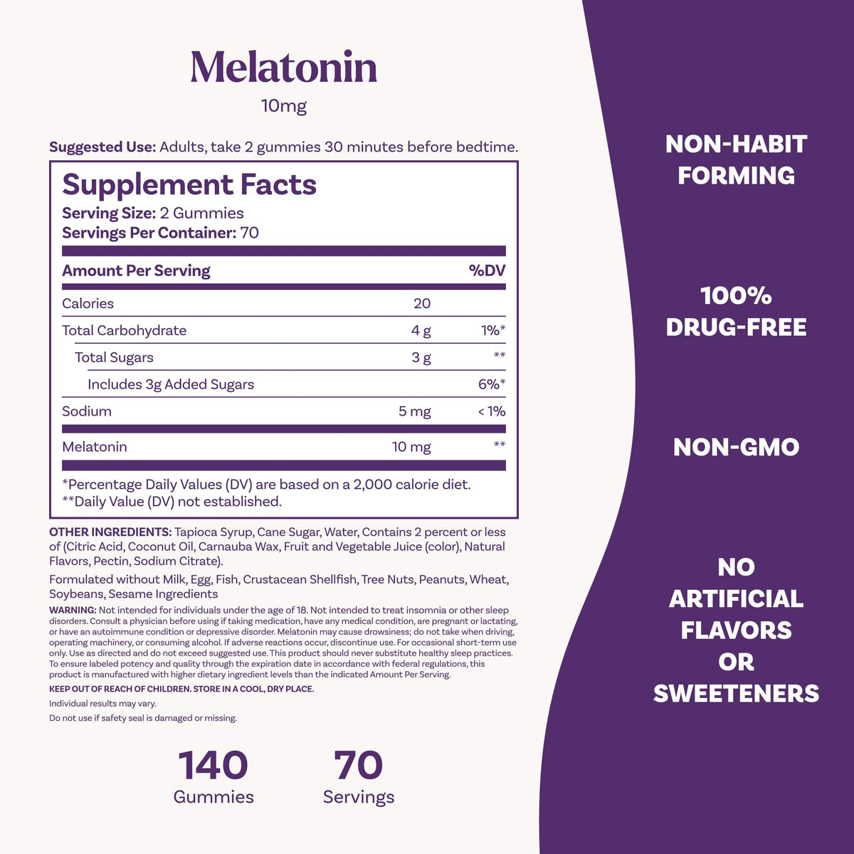 Natrol Melatonin 10 mg Gummies, Sleep Support for Adults, 140 Gummies