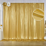 10x10 ft Gold Sequin Backdrop Curtain Panels for Parties, Wrinkle Free Glitter Photo Backdrop Drapes 2 Panels 5x10FT Shimmer Back Drop Cloth for Wedding Birthday Christmas Photography Background