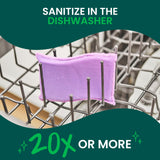 Scotch-Brite Clean & Rinse Non-Scratch Scrub Sponges – Dual-Sided Scrubber with Cloth Side for Wiping, Rinses Clean – 8 Sponges (4 Packs of 2) for Dishes, Countertops, Appliances & More