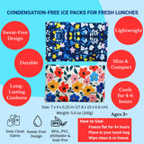 Yumbox Reusable Soft Ice Packs with Fabric Sleeve for Lunch Box and Cooler, Sweatproof, Pack of 2 Gel Ice Packs (Flowers)
