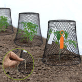Dukelai 10 Pcs 9.13"×9.13" Chicken Wire Cloche Plant Covers Garden Netting Metal Heavy Duty Plant Protectors from Animals for Keeping Bunnies Chicken Squirrels Birds Other Out