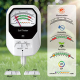 Buladeke 4-in-1 Soil Moisture Meter Soil Moisture/Fertility/PH Meter/Sunlight Intensity Soil Test Meter for Gardening, Farming and Outdoor Plants