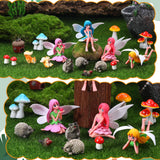 GGSTDDUP 20Pcs Fairy Garden Accessories, Miniature Garden Ornaments Landscape Decorations Mini Fairy Figures Animal Plant Set for DIY Terrarium Potted Plants Dollhouse Desk Decor
