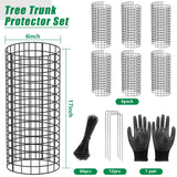 UQM 6 Pack Tree Trunk Protector, 12 Pcs Metal Tree Guards Trunk Protector