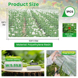 Garden Netting, 10x50Ft Thicken Ultra Fine Mesh Insect Netting, Garden Netting for Raised Beds, Greenhouse Row Cover Barrier for Birds Animals, Garden Mesh Netting for Vegetable Flowers Fruits