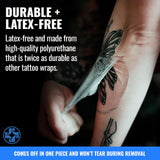 Saniderm Original Tattoo Aftercare Bandage (Personal Roll, 10.2 in x 2 yd) – Convenient, Faster Tattoo Healing and Protection – Sterile, Waterproof, and Latex-Free Tattoo Aftercare Wrap – Gloss Finish