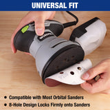 WORKPRO 100-Piece 220 Grit Sanding Discs - 5-Inch 8-Hole Hook and Loop Sandpaper for Random Orbital Sander (Not for Oscillating Tools or Mouse Sander)