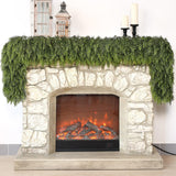 Real Touch Cedar Garland - Artificial Christmas Garlands Faux Green Cedar Fake Pine Needles Garland for Fireplace,Table, Stairs, Mantle, Window,Indoor Outdoor,Home,Holiday Decor(1 PCS,9 FT)