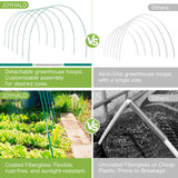 36 Pack Garden Hoops with 10x20 Ft Netting for Raised Beds, 18 Clips