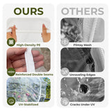 Homoda Fruit Tree Netting Cover with Zipper & Drawstring, 10ft x 10ft Insect Bird Barrier Netting for Garden Protection, Ultra Fine Mesh Garden Netting Pest Barrier, Extra Large, 1 Pack