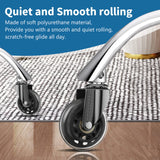 Office Chair Wheels Replacement, Transparent 3 Inch Heavy-Duty Computer Gaming Desk Rubber Casters,Smooth & Silence Gliding for All Floors Including Hardwood Carpet, Set of 5