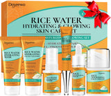 Skin Care Set,Women Teen Glass Skincare w/Korean Rice Extract,Hydrate Glow Repair Anti-Aging Facial Routine Kit Gift Set for Women Mom Wife Teenager Girl Trendy Stuff Christmas Gifts Stocking Stuffers