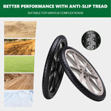 20" Flat Free Tire and Wheel with 3/4" & 5/8" Bearing, 2 Pack